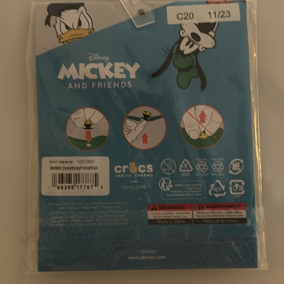 5 Disney & Friends Crocks Charms - Micky Minnie Donald Goofy & Pluto New! $30 - Picture 10 of 12